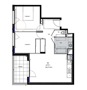 t3 à la location -   73000  CHAMBERY, surface 59 m2 location t3 - UBI480005933